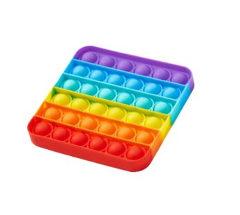 Pop it Fidget Toy- Square- Rainbow